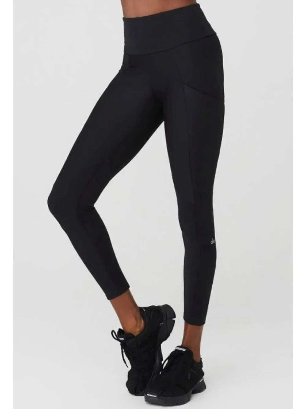 Alo Ribbed Airlift High-Waist 7/8 Enchanted Leggings Pockets Hi-Rise Skinny Pant